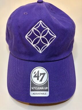 ’47 Clean Up Adjustable Purple Baseball Cap with White Embroidered Logo NWT